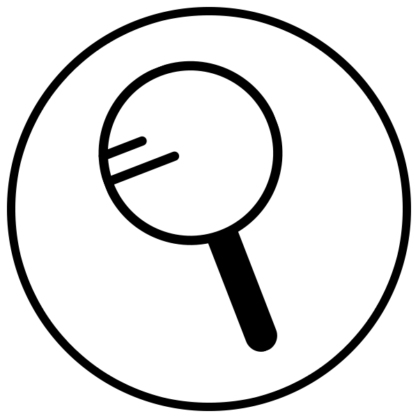 Illustration of a magnifying glass
