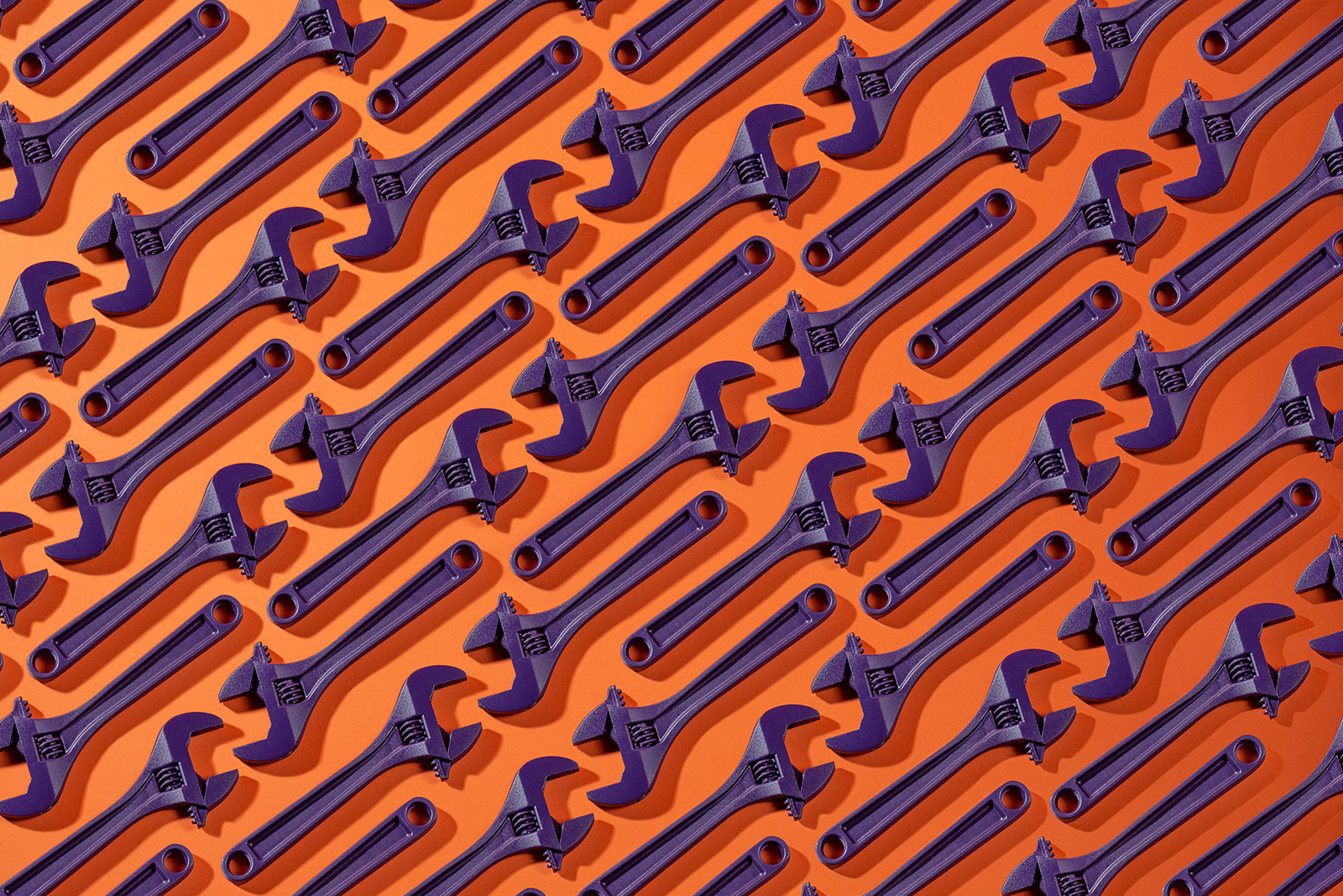 Repeating image of wrenches