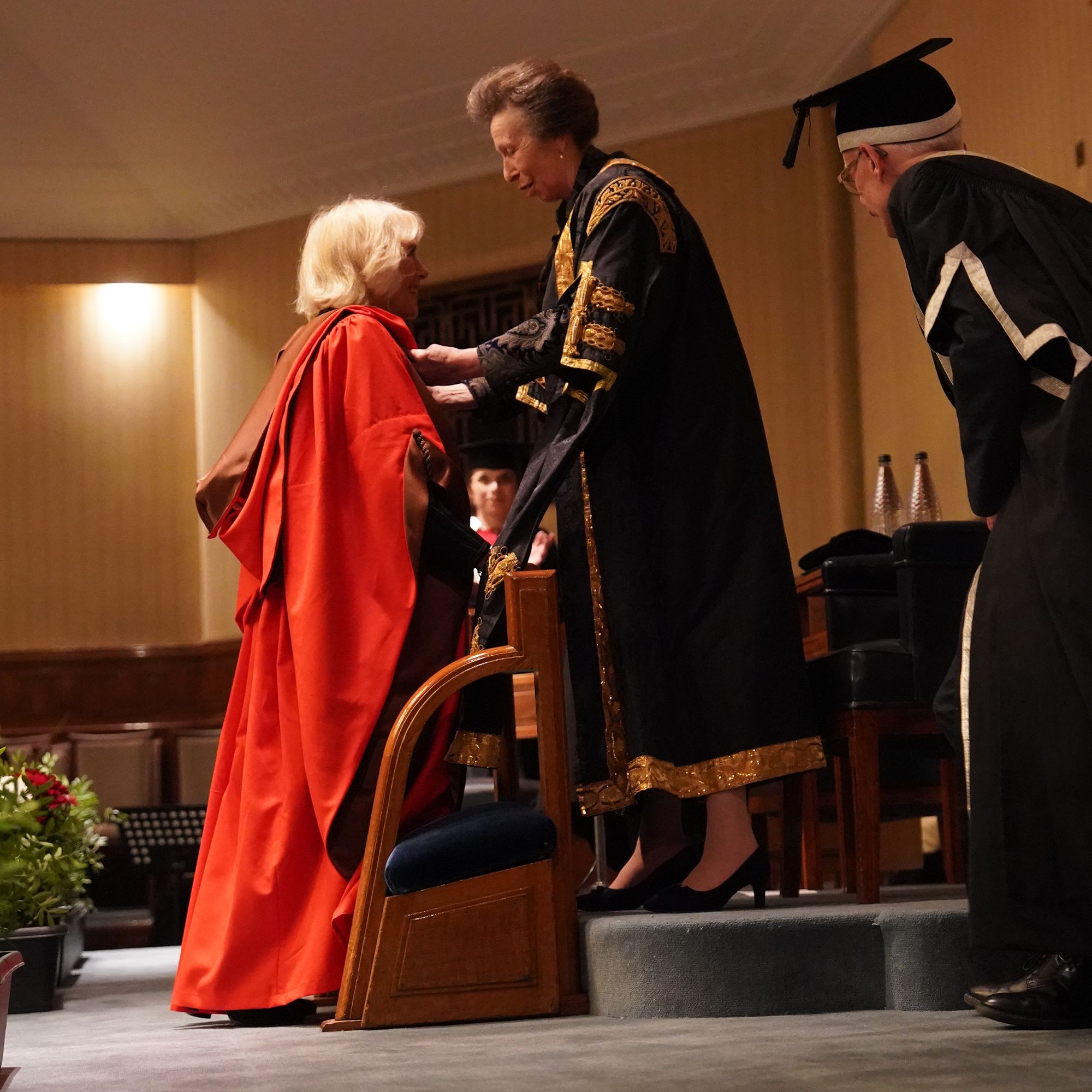 Queen Camilla is presented with an honorary doctorate of literature from the University of London