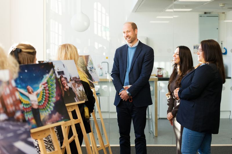 Prince William visits The Nelson Trust Women's Centre in Newport in south Wales