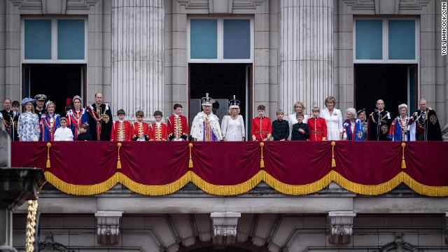 The royal family makes a Buckingham balcony appearance following the coronation service on Saturday.