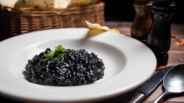 Black Ink Risotto with Cuttlefish