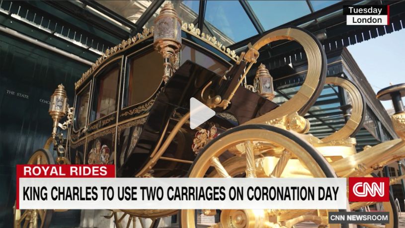 Watch: King Charles to use two carriages on coronation day.