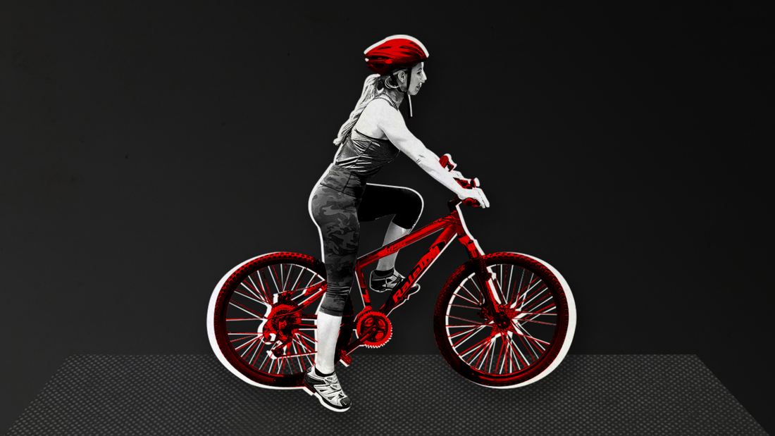 Image of person biking