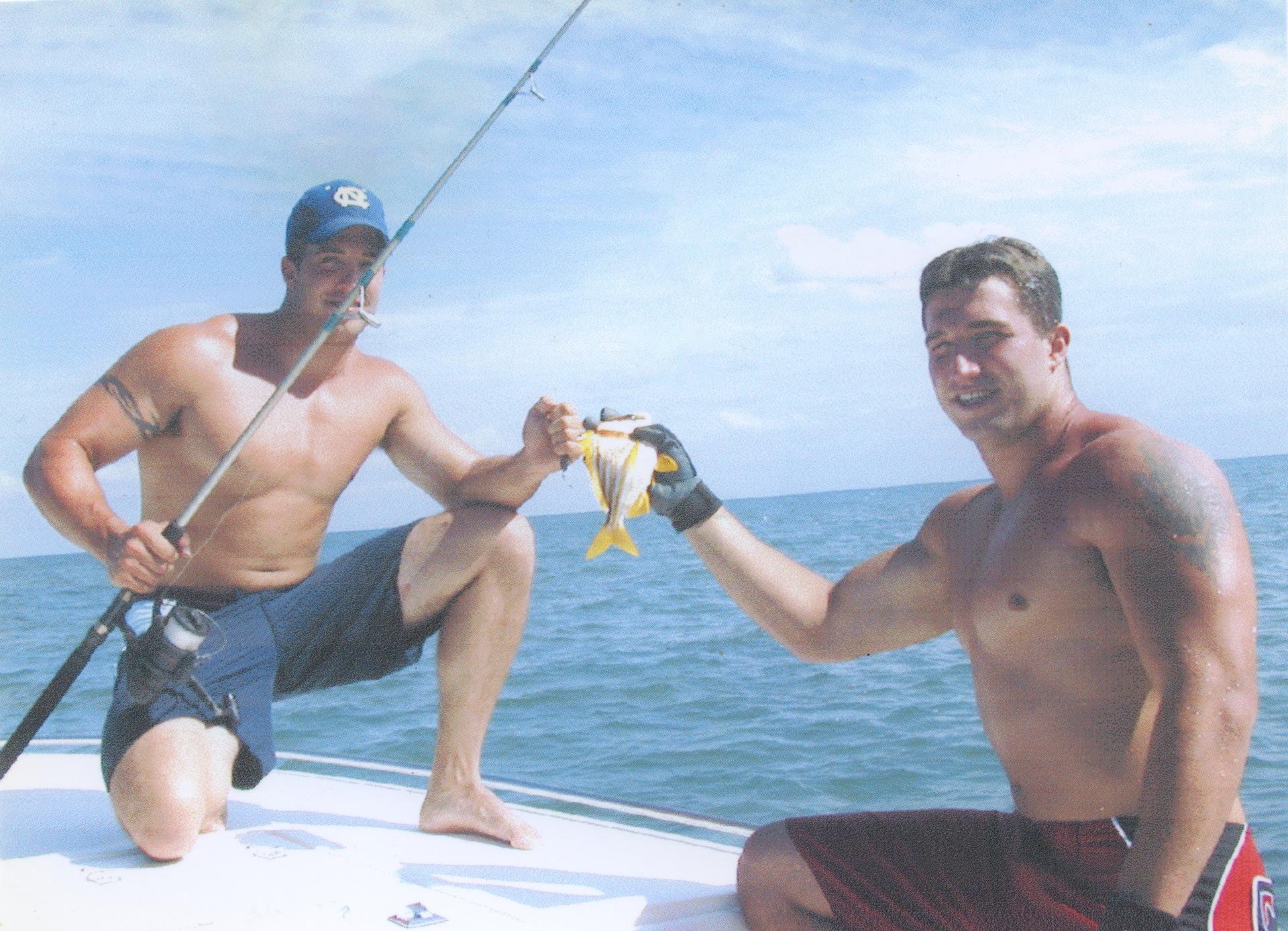 The George brothers on a fishing trip.