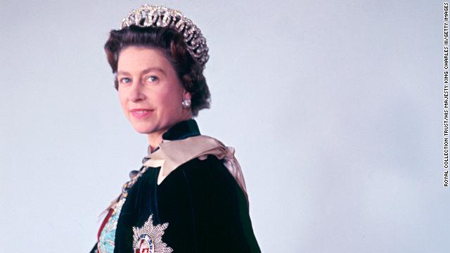 A portrait of Queen Elizabeth II taken in 1968