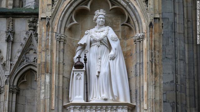 The statue of Queen Elizabeth II was unveiled at York Minster.