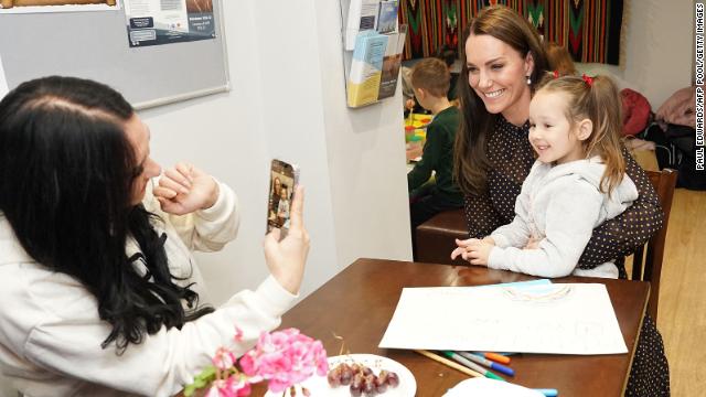 Kate with a Ukrainian child