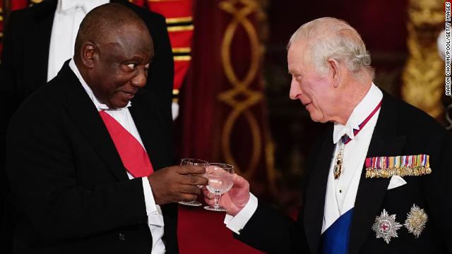 King Charles III and South African President Cyril Ramaphosa