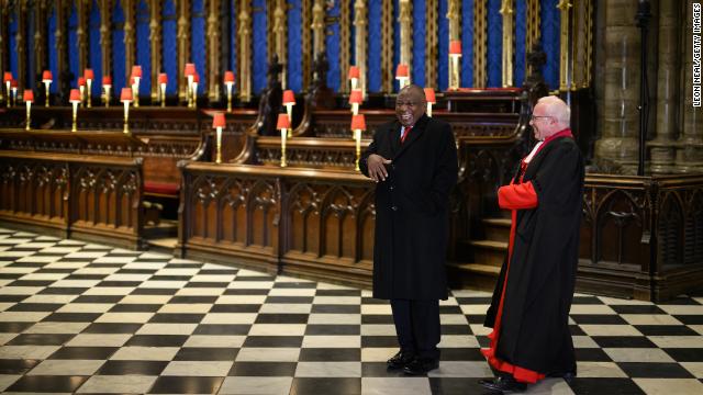 Ramaphosa with the Dean of Westminster Abbey