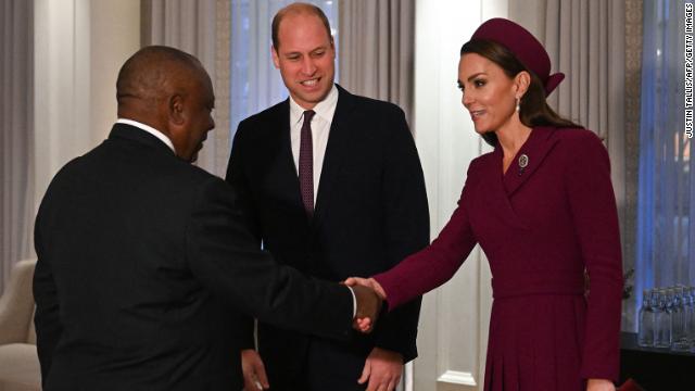 Ramaphosa with the Prince and Princess of Wales