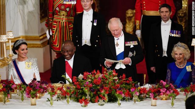 The state banquet at Buckingham Palace