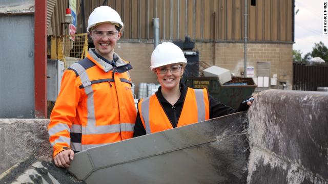 Scott Bush and Natasha Boulding of Low Carbon Materials, one of the finalists.