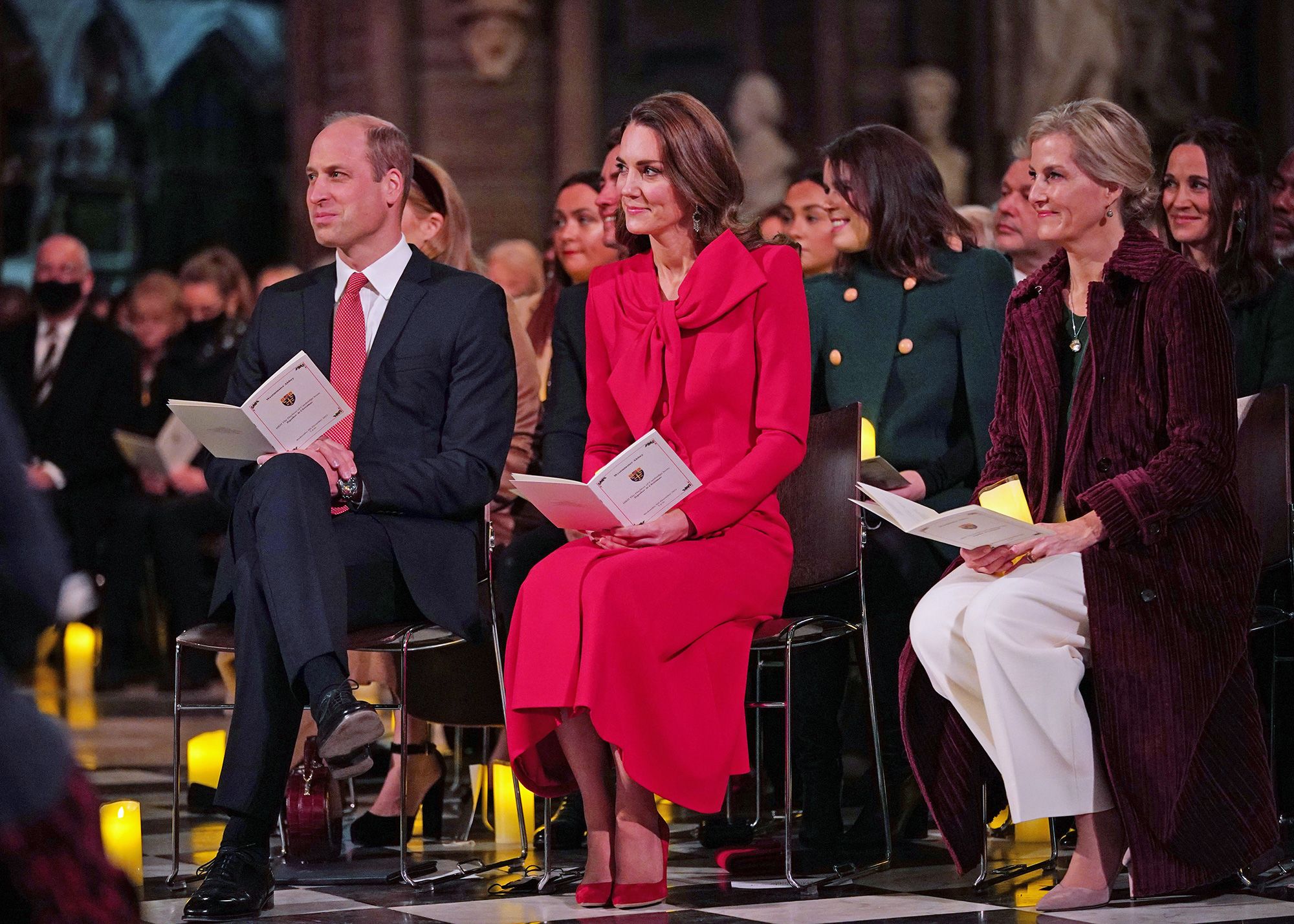 Prince William and Catherine, Princess of Wales take part in the “Together At Christmas” concert at Westminster Abbey in London in 2021.