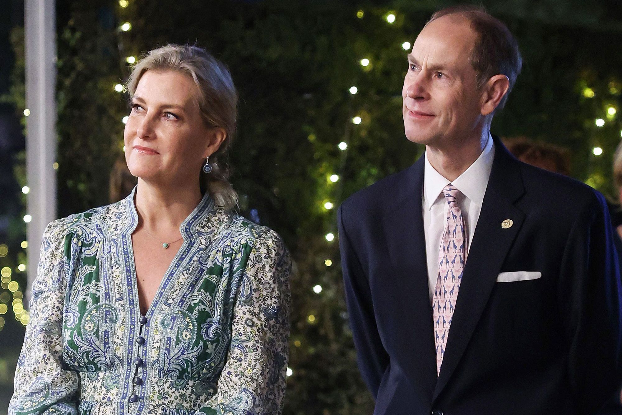 Photo of Sophie, Duchess of Edinburgh and Prince Edward, Duke of Edinburgh at an evening reception at the British Ambassador’s residence in Nepal