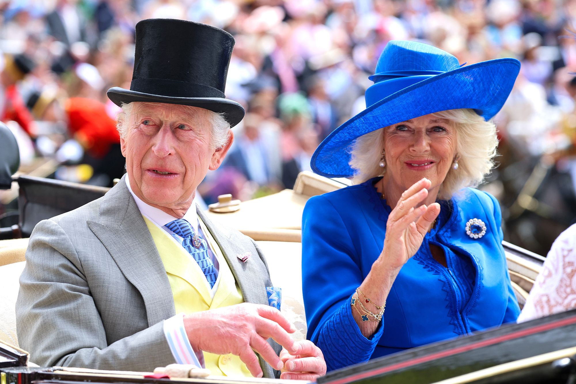 King Charles and Queen Camilla arrive at Royal Ascot