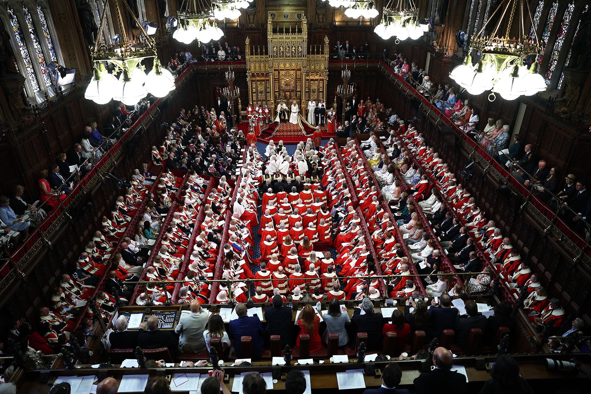 Photo of the House of Lords chamber during the State Opening of Parliament