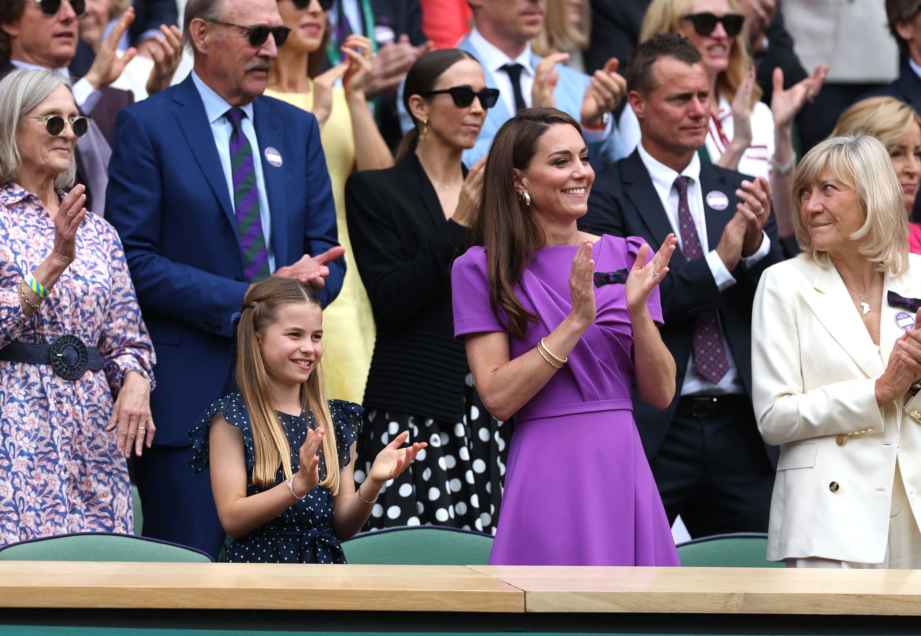 Photo of Catherine, Princess of Wales and Princess Charlotte clapping