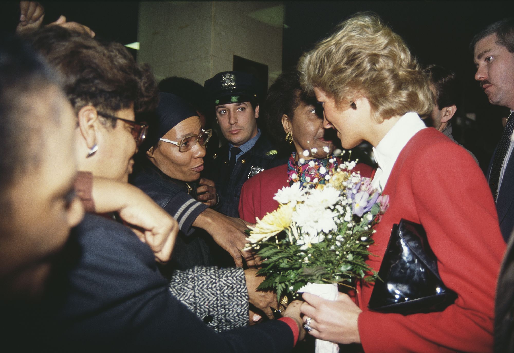 Princess Diana greets people in New York