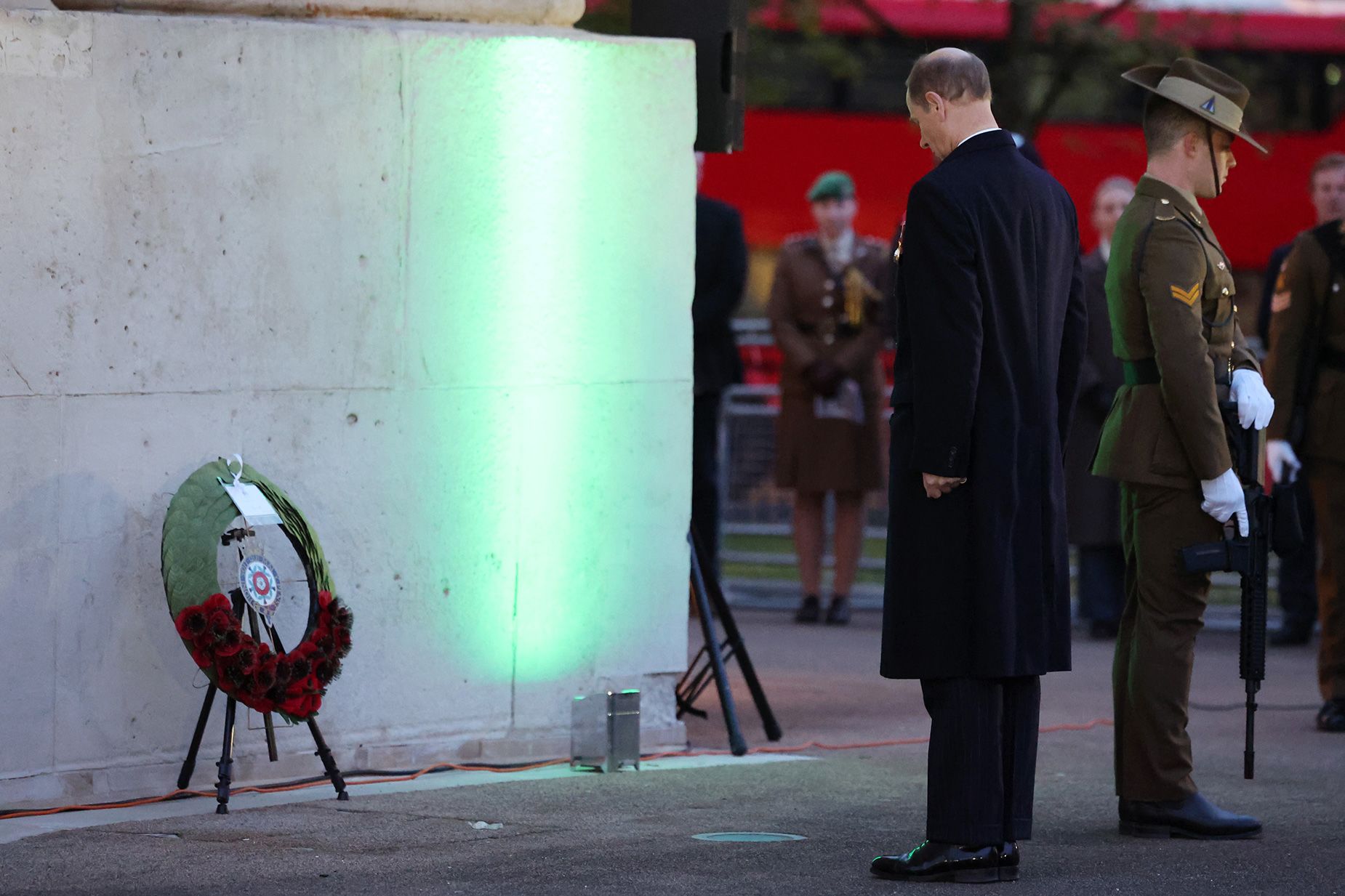 Photo of Prince Edward at the AnzacService