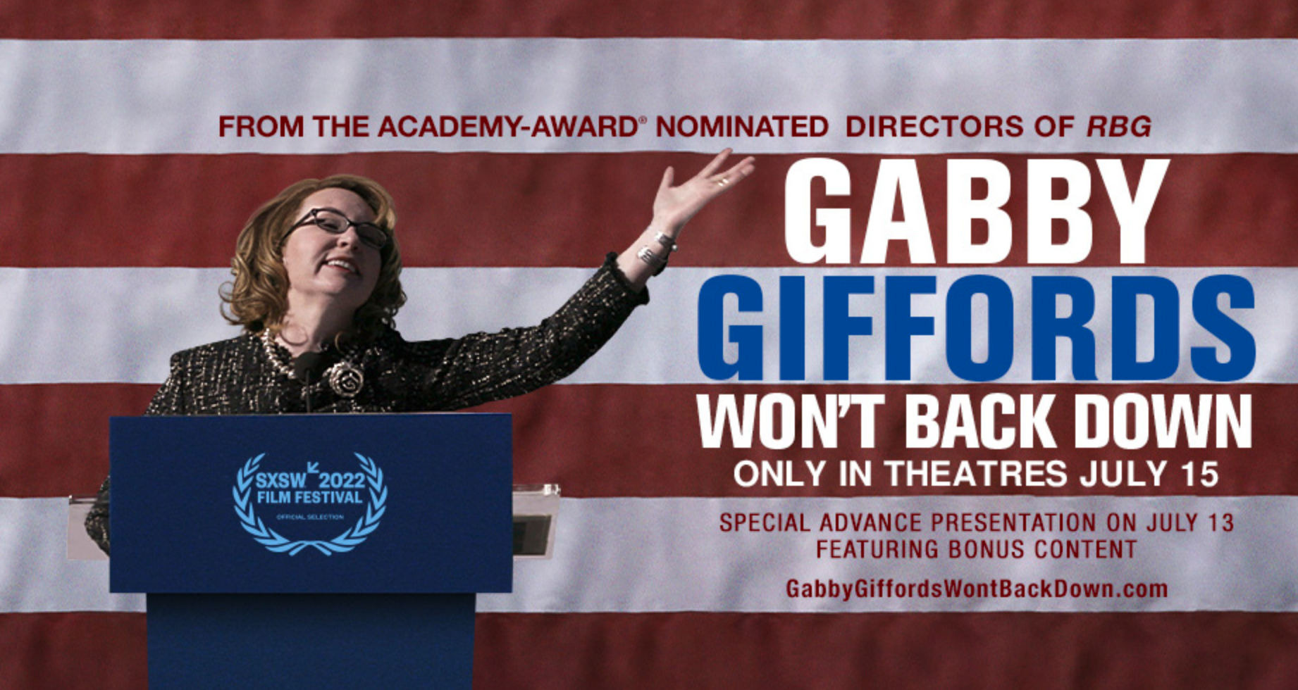 Tickets for ''Gabby Giffords Won't Back Down'' are now available