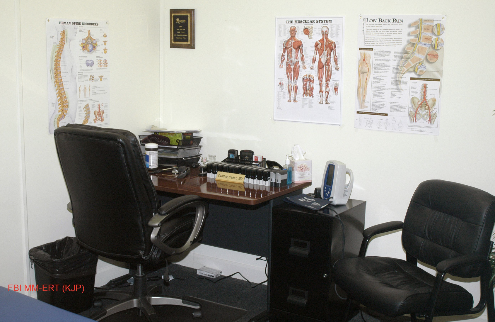 Inside the pain clinic exam room.