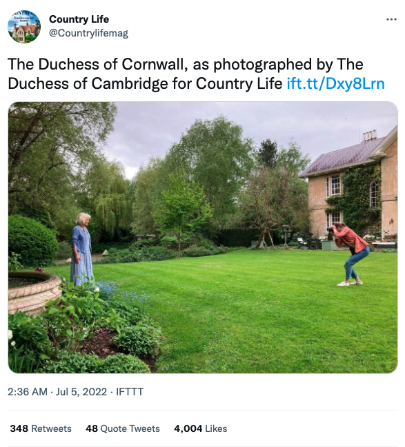 Behind the scenes of Camilla's Country Life photo shoot with Kate.