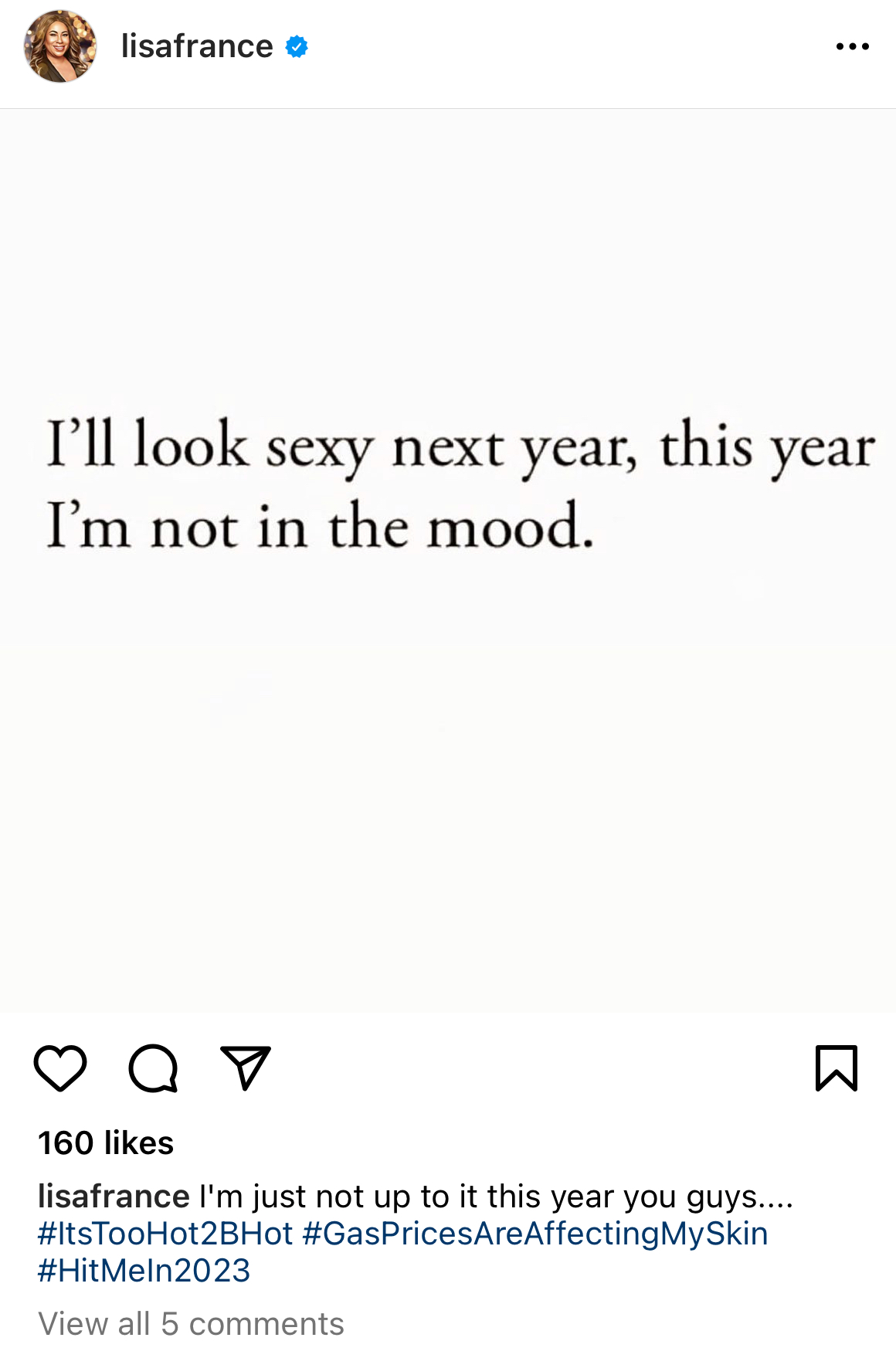 @lisafrance on Instagram