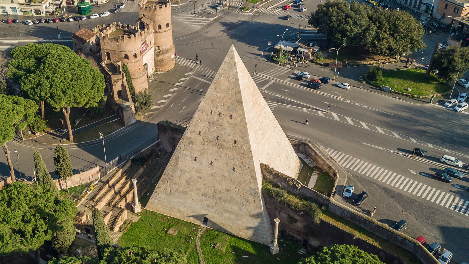 Pyramid of Caius Cestius, Non-Catholic Cemetery, Rome