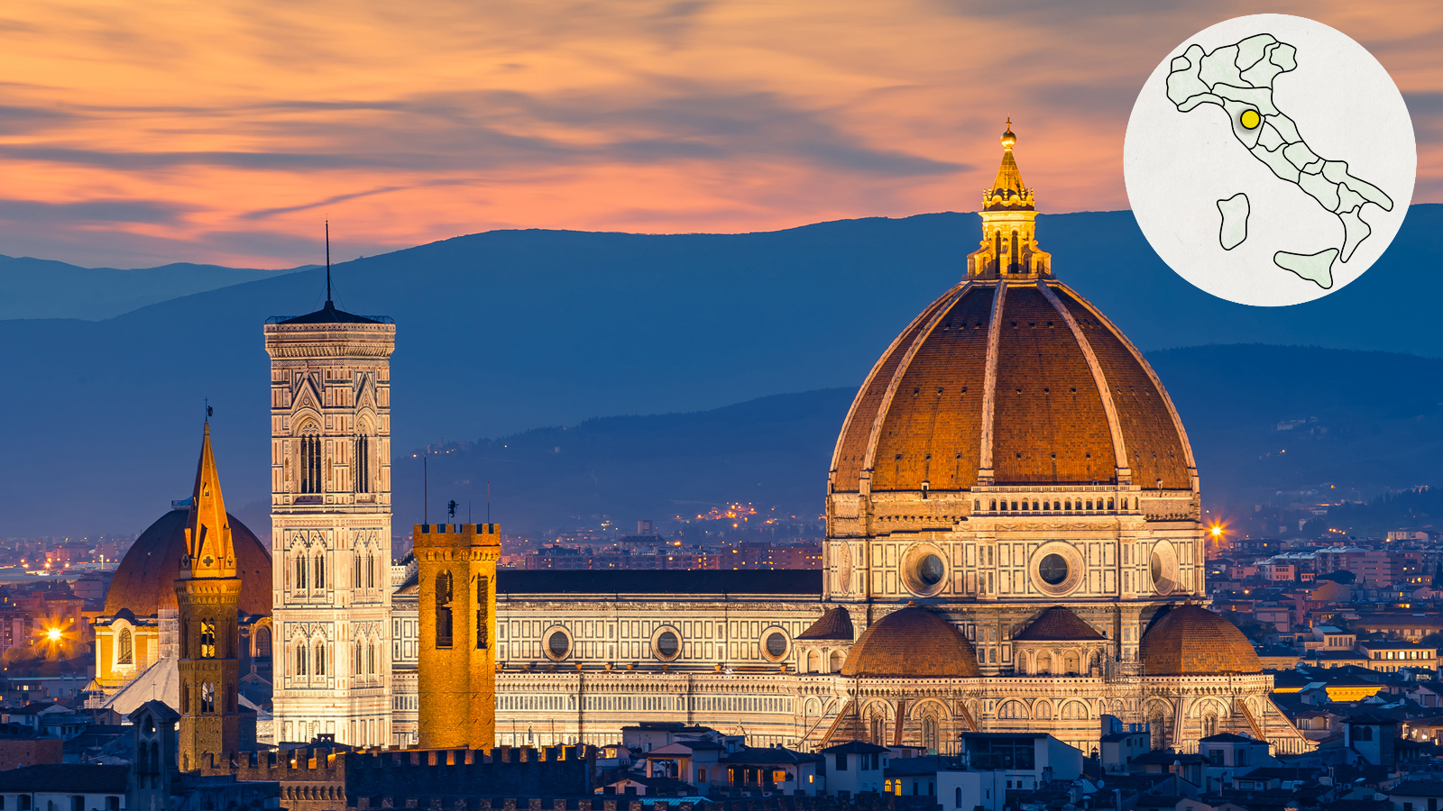 Twilight at Duomo in Florence, Italy