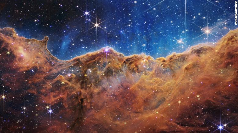 One of the James Webb Space Telescope's first images showcases the Carina Nebula.