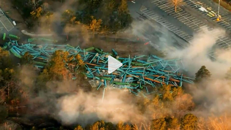 roller coaster implosion