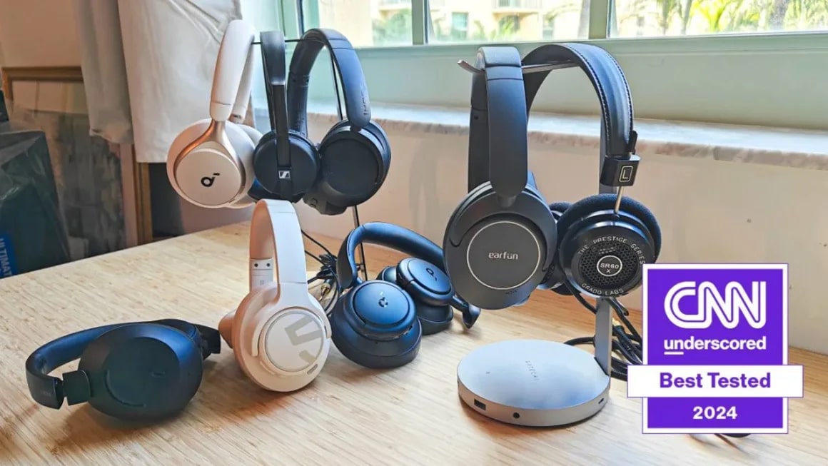 Variety of over-the-ear headphones