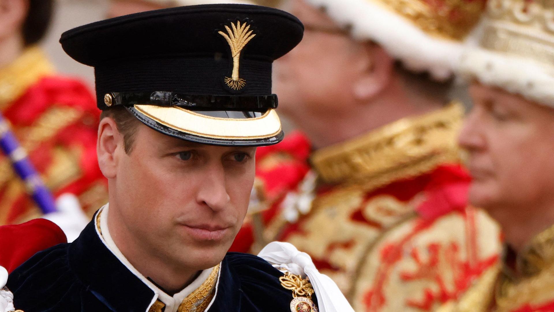 File photograph of Prince William at King Charles' coronation in May. 