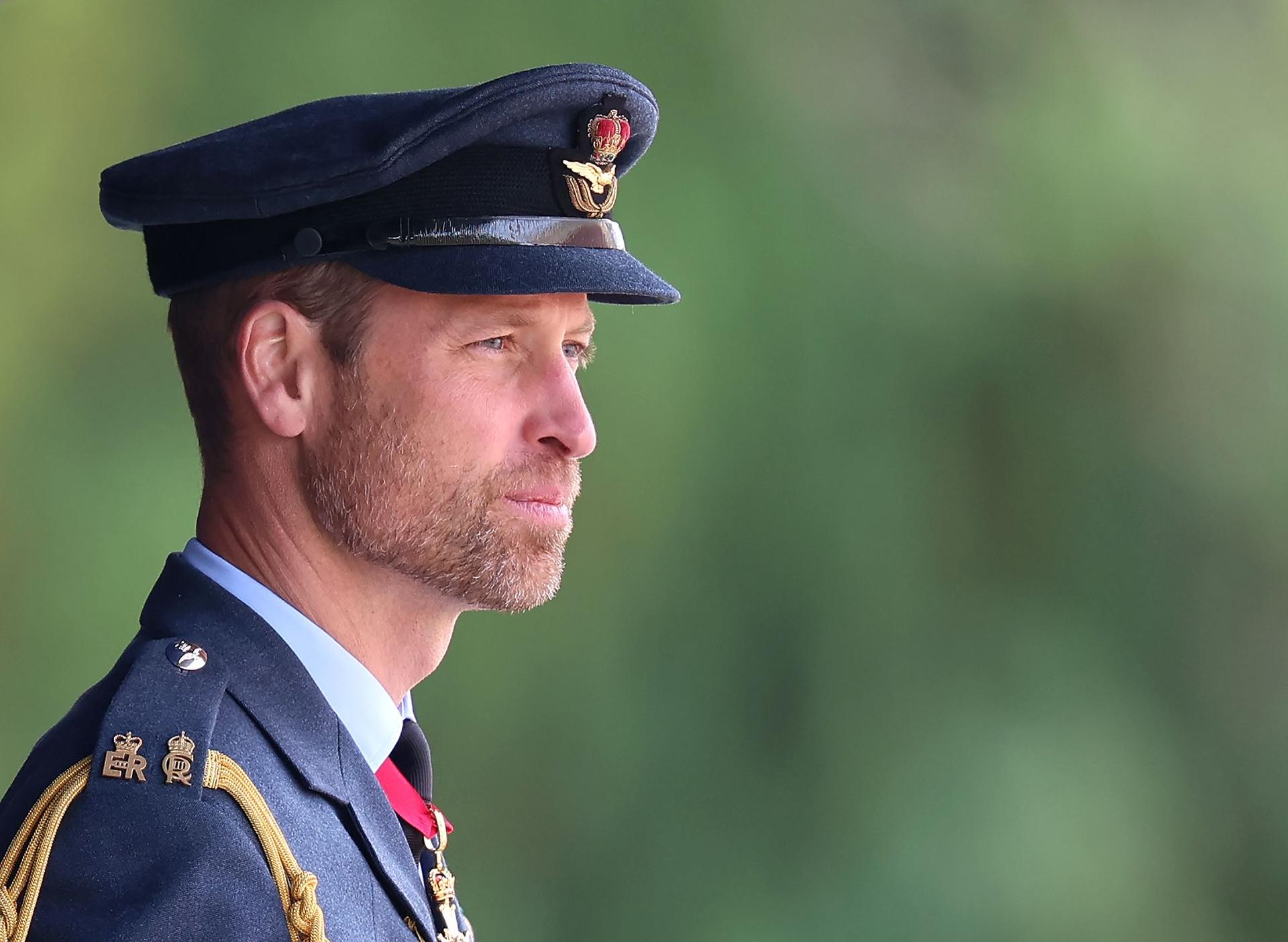 William attends the Sovereign's Parade on behalf of King Charles III at the Royal Air Force College in Cranwell on September 12, 2024 in Sleaford, England.