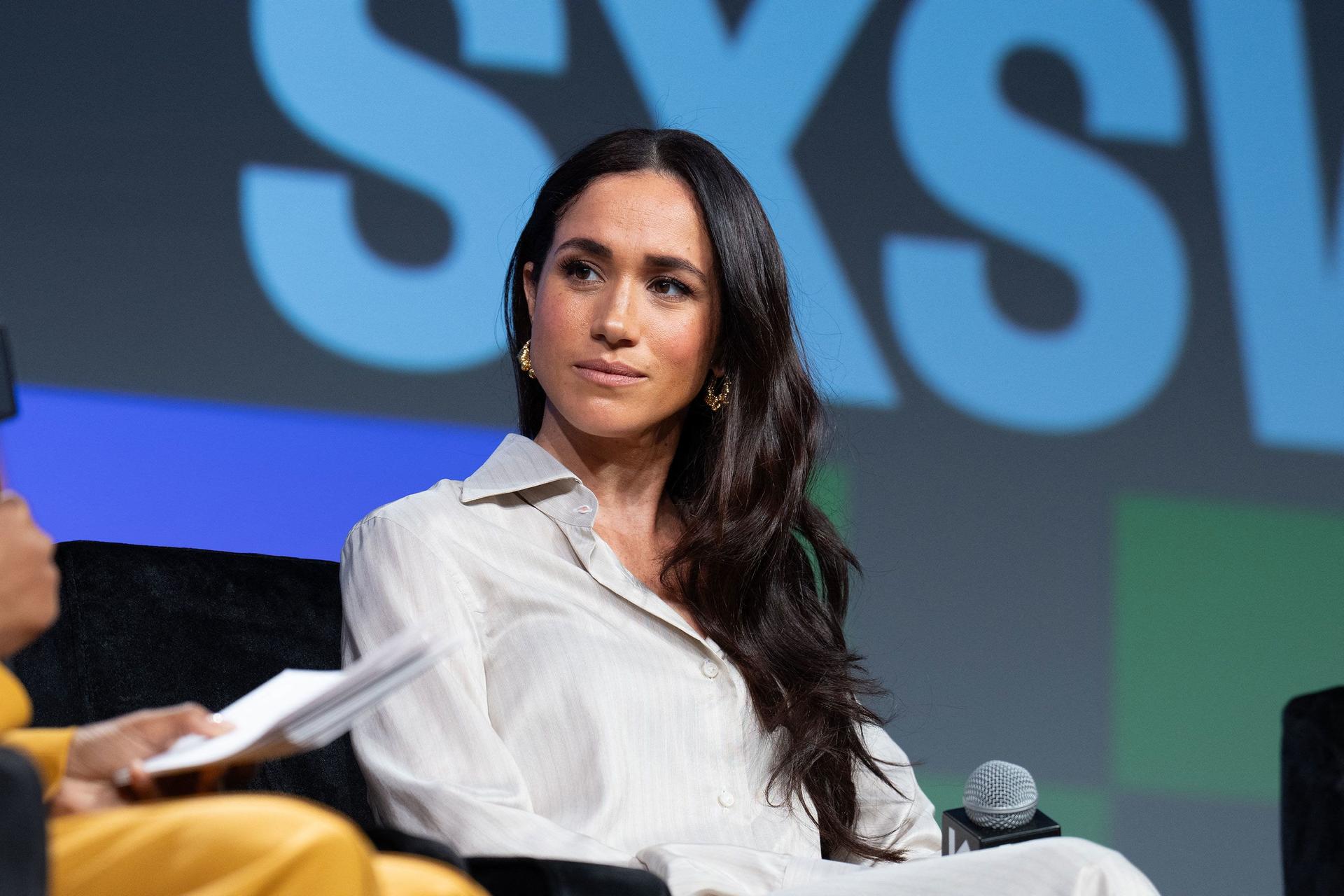 Meghan, Duchess of Sussex, at the 'Keynote: Breaking Barriers, Shaping Narratives: How Women Lead On and Off the Screen' panel at the 2024 SXSW festival in Austin.