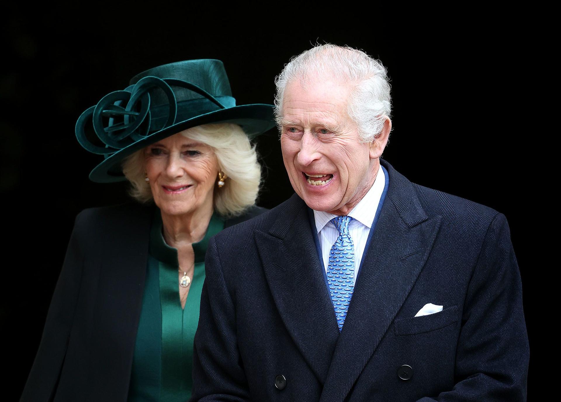 King Charles and Queen Camilla were beaming as they attended the Easter service last Sunday.