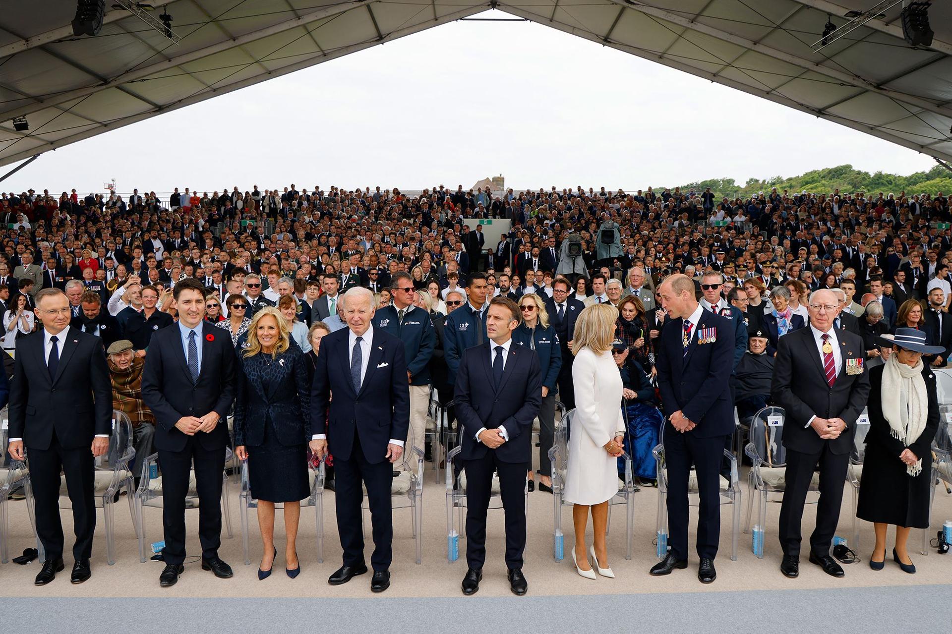 World leaders gather in Normandy for D-Day commemorations.