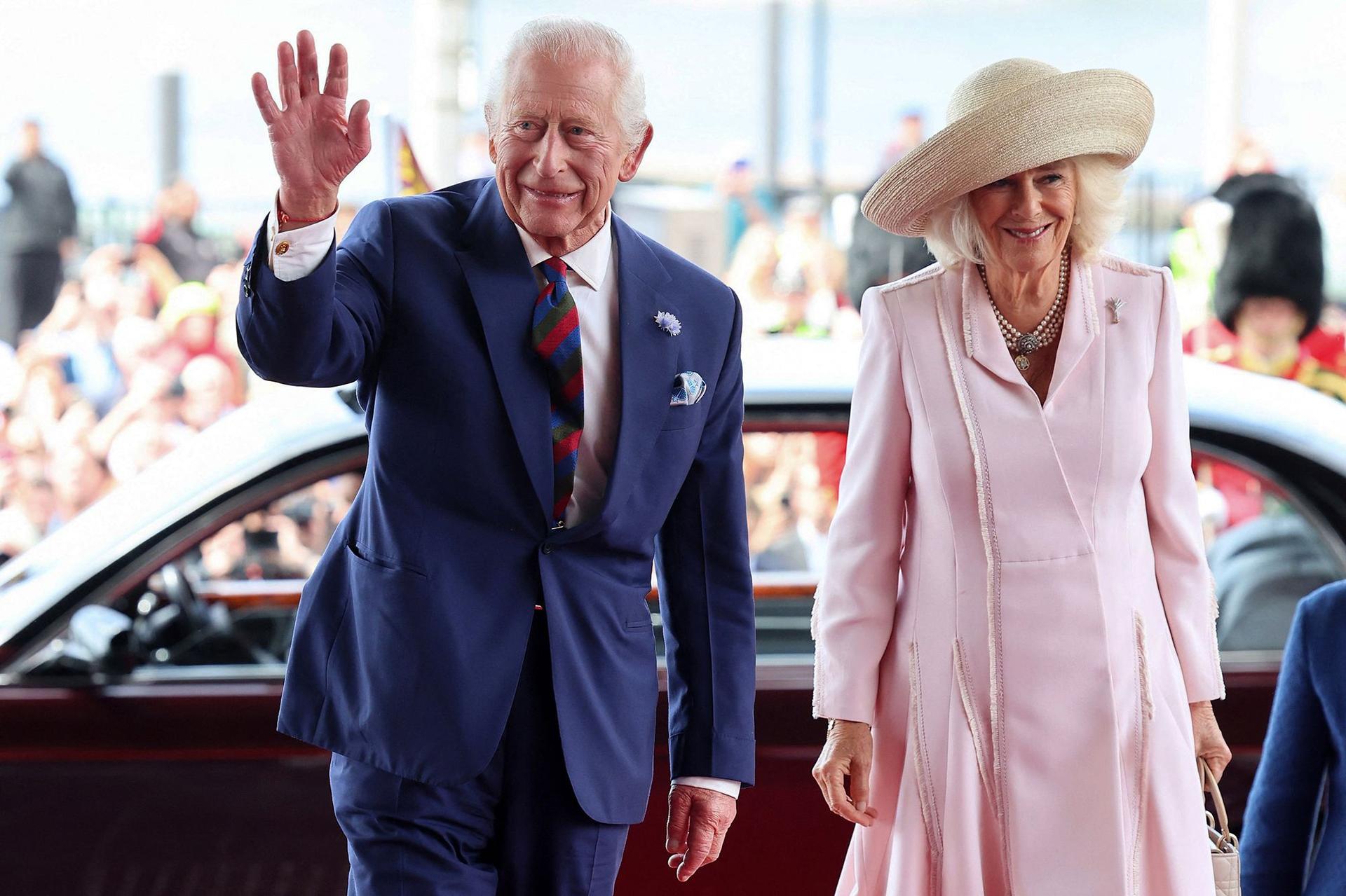 Charles and Camilla at the Welsh Parliament this week.