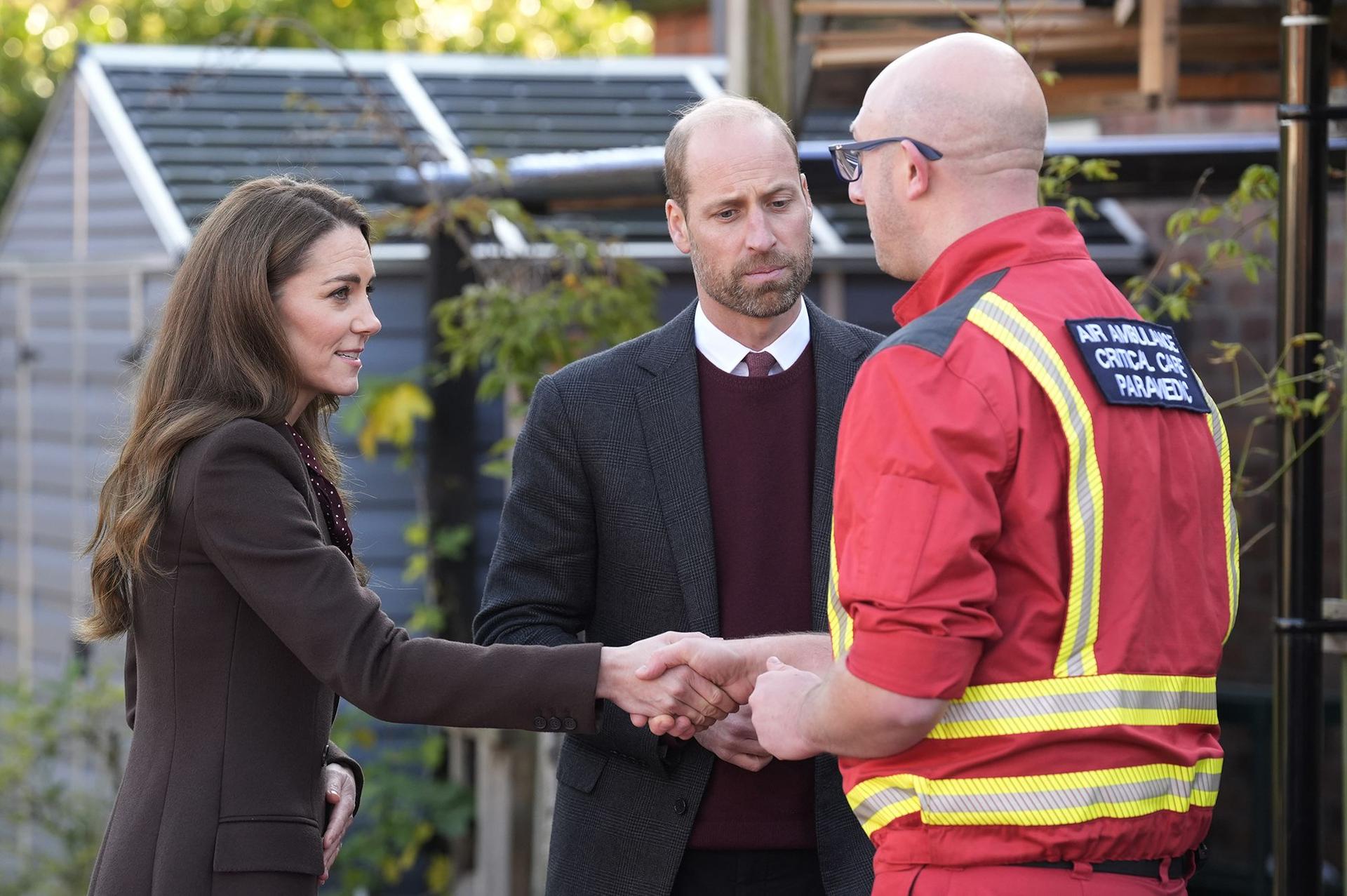 William and Kate talk with emergency responders in Southport on October 10, 2024.