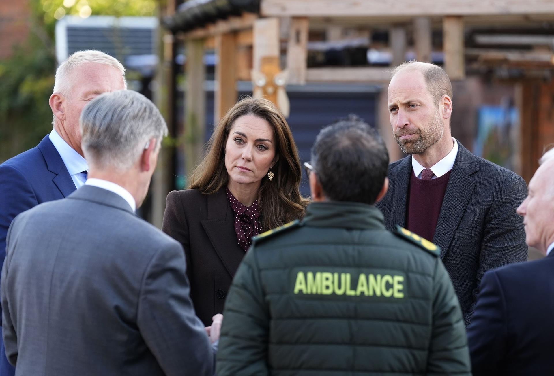 William and Kate talk with emergency responders in Southport on October 10, 2024.