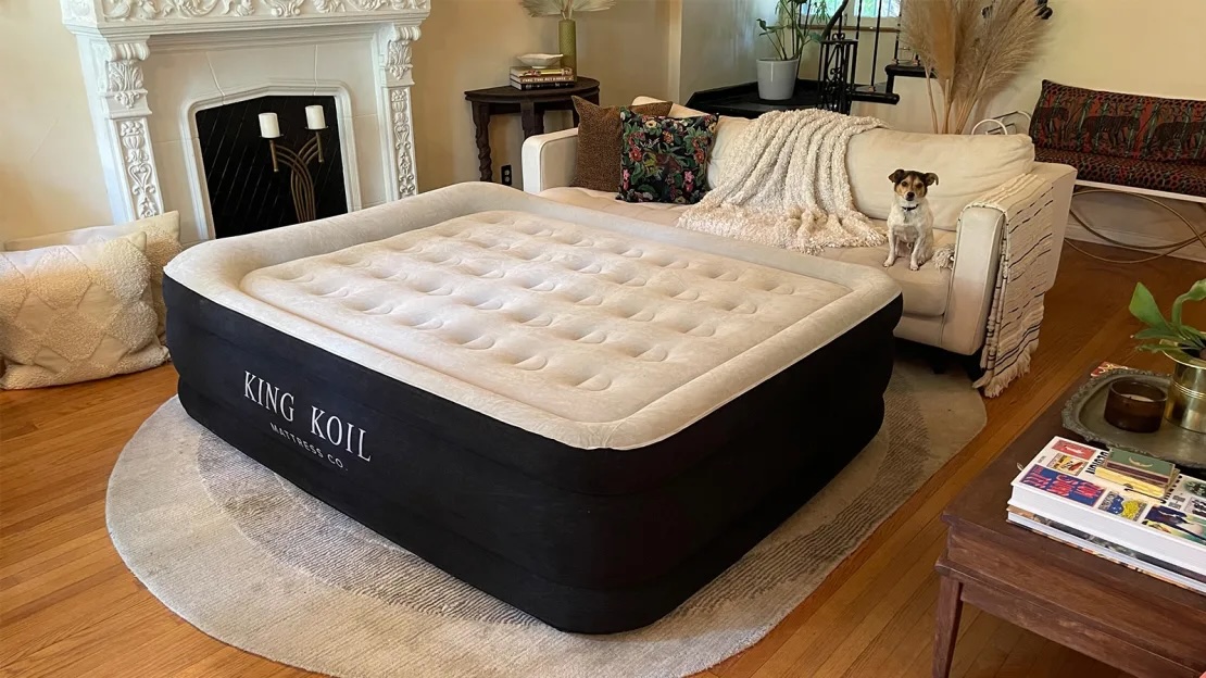 King Koil air mattress on the floor 