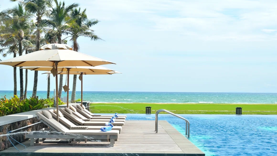 Tropical resort pool