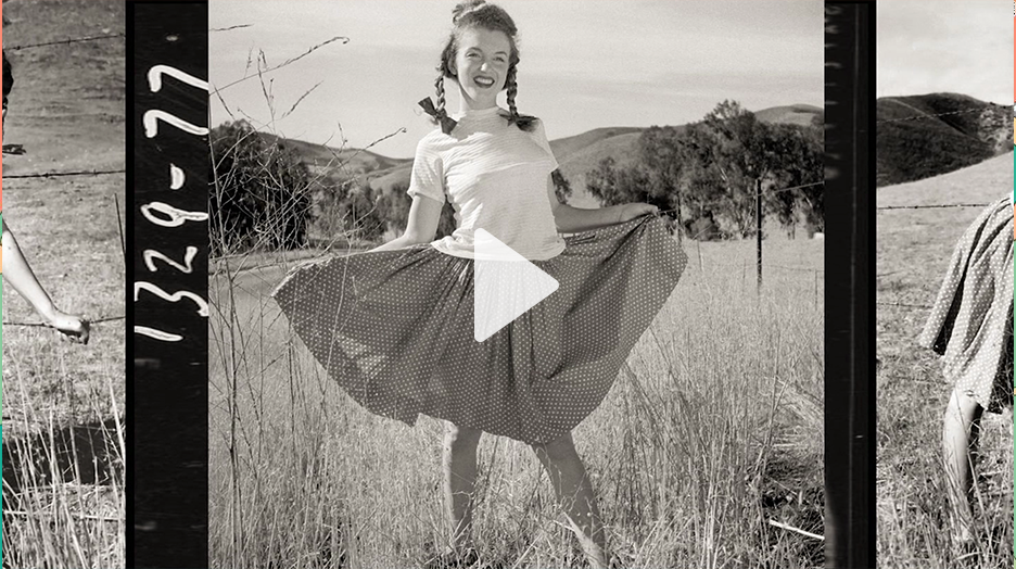 Photographer captures young Marilyn learning to pose 