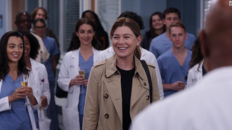 Ellen Pompeo in a scene from ''Grey's Anatomy.''