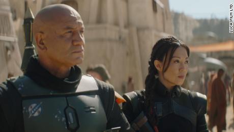 Temuera Morrison as Boba Fett and Ming-Na Wen as Fennec Shand