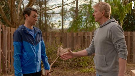 Ralph Macchio as Daniel LaRusso and William Zabka as Johnny Lawrence