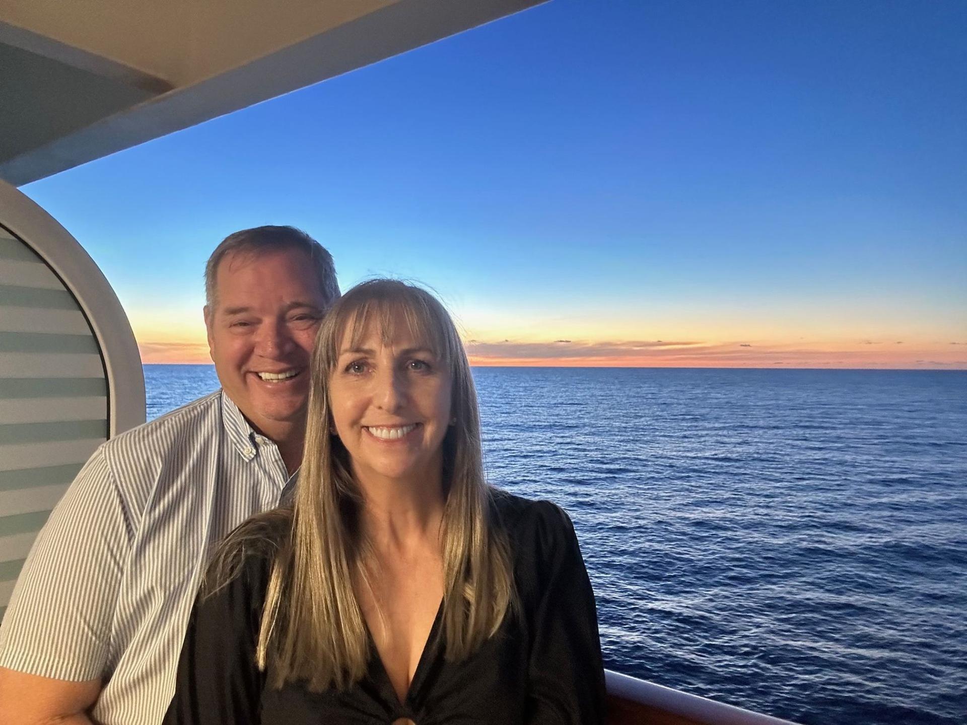Joe Martucci and his wife, Audrey, on Serenade of the Seas