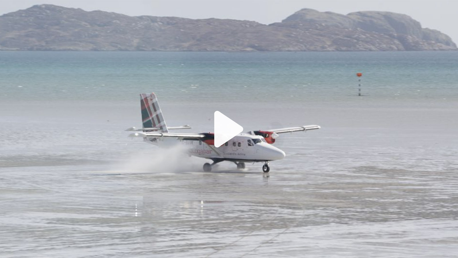Landing on Barra, Scotland