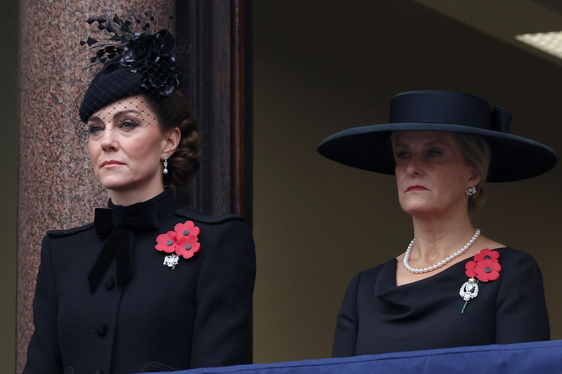 Kate was joined at the 2024 Remembrance Sunday service by Sophie, Duchess of Edinburgh. 